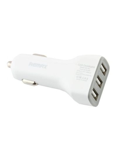 REMAX 3-Port USB Car Charger White