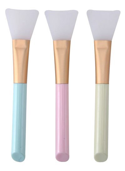 AKOAK 3-Piece Face Mask Applicator Brush Set Multicolour