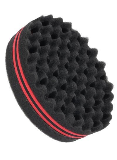 Generic Hair Brush Sponge With Big Hole Black/Red 14.5centimeter