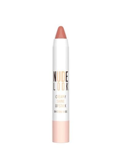 Golden Rose Nude Look y Shine Lipstick 04 Coral Nude