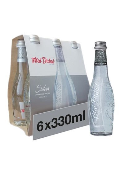 Mai Dubai Bottled Sparkling Drinking Water 330ml Pack of 6