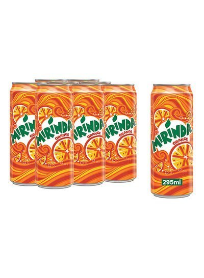 Mirinda Carbonated Soft Drink Can 295ml Pack of 8