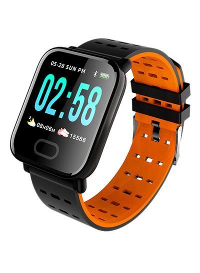 Generic 180 mAh IP67 Waterproof A6 Heart Rate Sleep Monitoring Smart Bracelet Orange