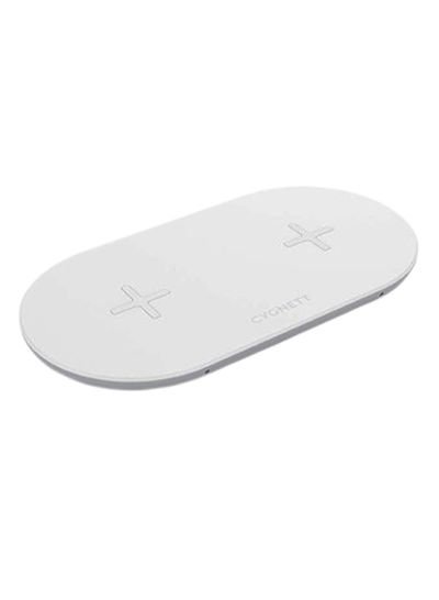 Cygnett Two-Fold Dual Wireless Desk Wall Charger White