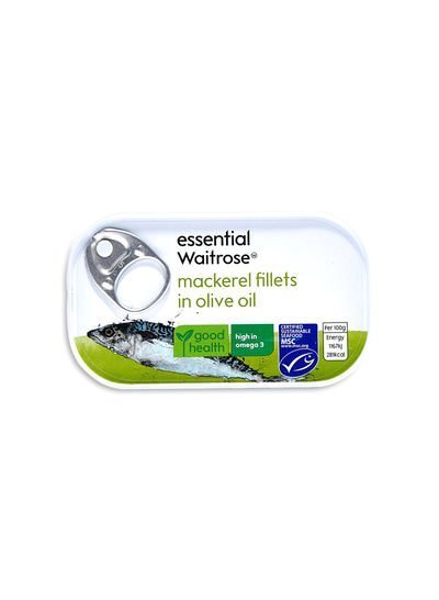 WAITROSE Mackerel Fillets In Olive Oil 125g