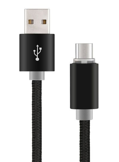 Xcell Micro USB Data Sync And Charging Cable 2meter Black/Silver