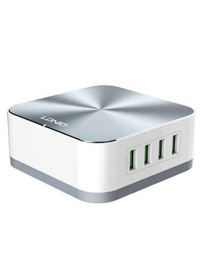 LDNIO 8-USB Port Desktop Charger White/Silver