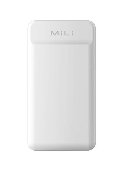 MiLi 10000 mAh Power Shine II Power Bank 3 x 19.4 x 10.2centimeter White