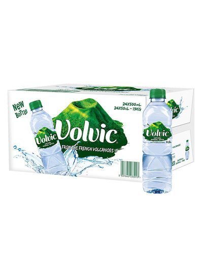 Volvic Natural Mineral Packaged Water 500ml Pack of 24