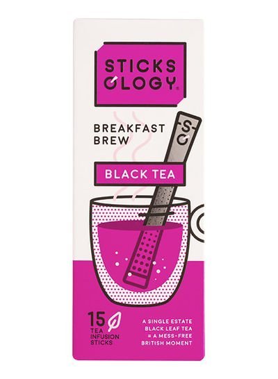 STICKSOLOGY 15 Breakfast Brew Black Tea Sticks Instant 37.5g Pack of 15