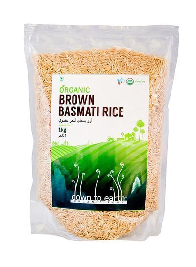 DOWN TO EARTH Organic Brown Basmati Rice 1kg