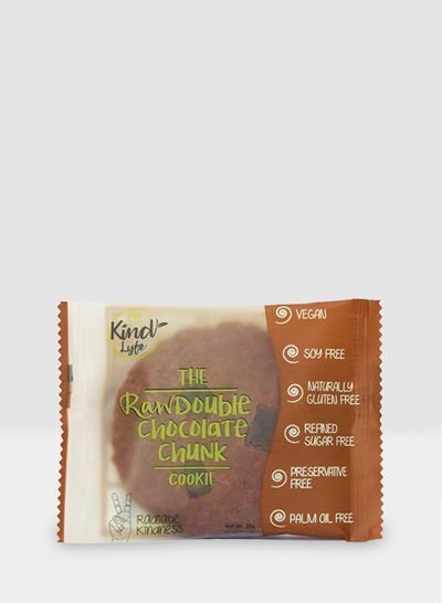 Kind Lyfe The Raw Double Chocolate Chunk Cookie, Count 10 35g