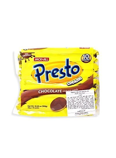 Jack’nJill Presto Creams Chocolate Sandwich Cookies 30g Pack of 10