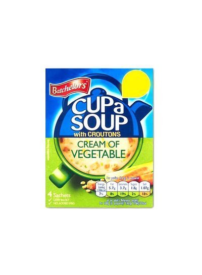 Batchelors Cup A Soup Cream Of Vegetable 4 Sachets 122g