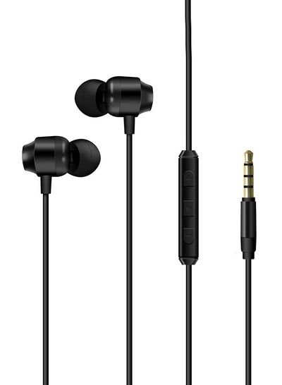 Energizer Heavy Bass In-Ear Stereo Headphones With Metallic Finish Black