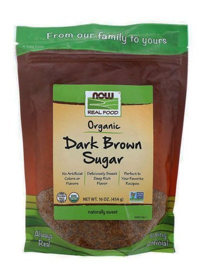 Now Foods Organic Dark Brown Sugar 16ounce Pack of 16