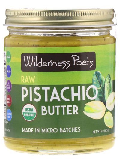 Wilderness Poets Organic Raw Pistachio Butter 8ounce