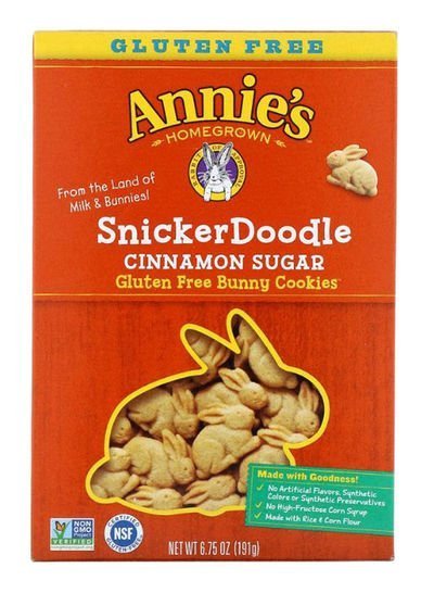 Annies Homegrown Snicker Doodle Cinnamon Sugar Bunny Cookies 6.75ounce
