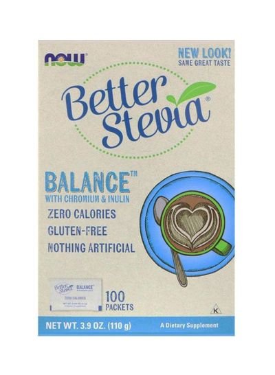 Now Foods Better Stevia Balance Sweetener 110g Pack of 100