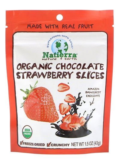 Natierra Organic Freeze-Dried Chocolate Strawberry Slices 43g