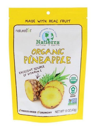 Natierra Organic Freeze-Dried Pineapples 1.5ounce