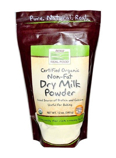 Now Foods Certified Organic Non-Fat Dry Milk Powder 340g