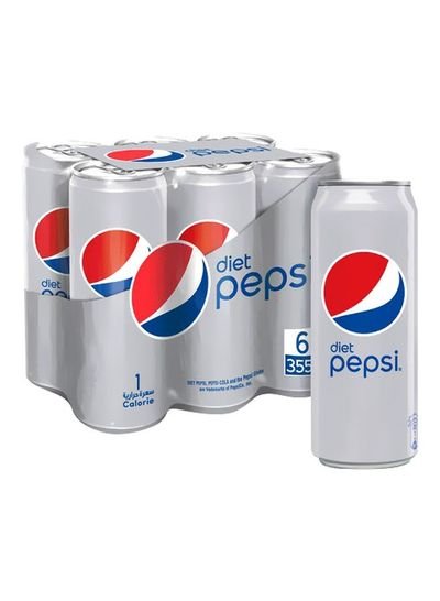 Pepsi Diet Pepsi Can (Pack Of 6) 355ml Pack of 6