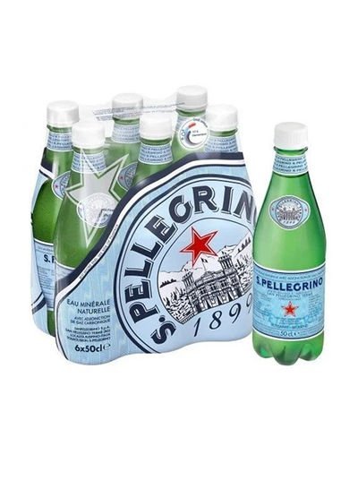 San Pellegrino Sparkling Natural Mineral Water 500ml Pack of 6