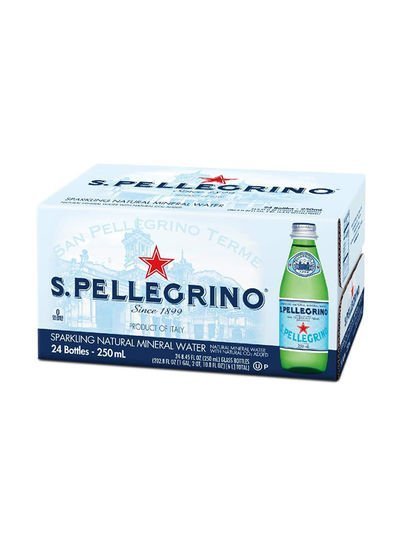 San Pellegrino Natural Sparkling Mineral Water 250ml Pack of 24