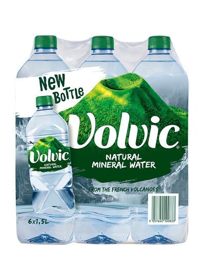 Volvic Natural Mineral Water 1.5L Pack of 6