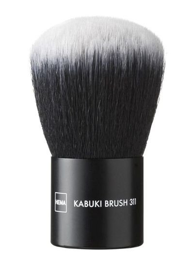Hema Round Shape Kabuki Brush Black/White