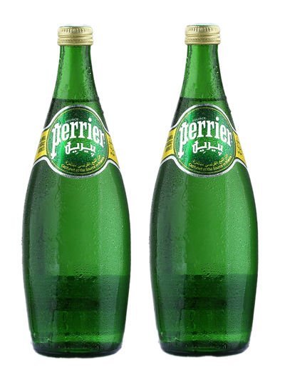 Perrier Carbonated Natural Mineral Water 750ml Pack of 2