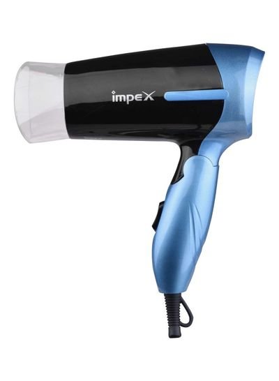 Impex 2-Speed Foldable Handle Hair Dryer Black/Blue/White