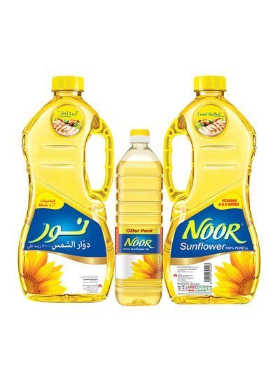 Noor Sunflower Oil 2 x 1.5L + 750ml Pack of 3