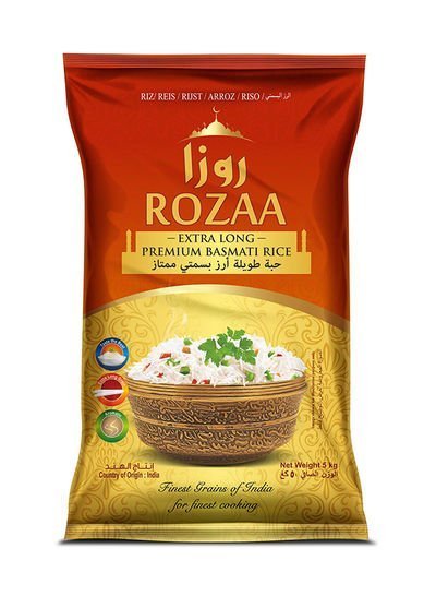 ROZAA Long Grain Premium Basmati Rice  5kg  Single