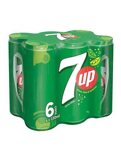 7Up Carbonated Soft Drink Cans 330ml Pack of 6