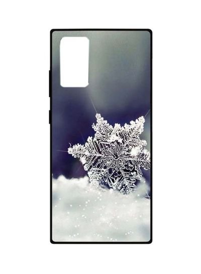 Theodor Snowflake Printed Case Cover For Samsung Galaxy Note20 Grey/White/Blue