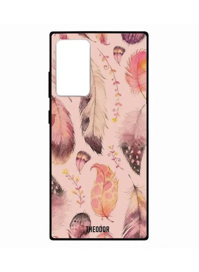 Theodor Feather Printed Protective Case For Samsung Galaxy Note20 Ultra Pink/Grey/Yellow