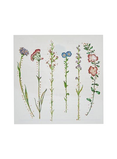Paperself Vintage Flowers Temporary Tattoo Multicolour