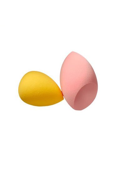 KISS 2-Piece Professional Make Up Sponge Set Yellow & pink