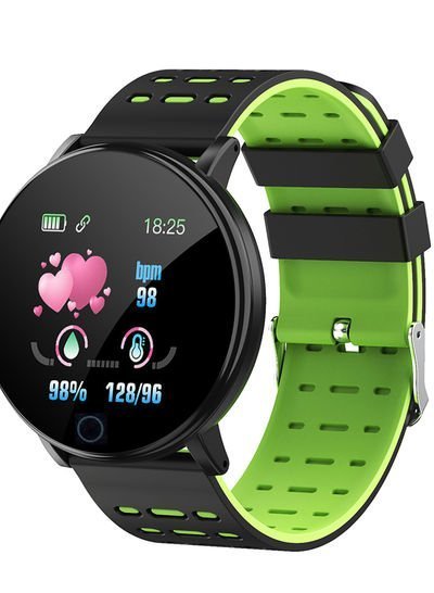 Generic LH719 Intelligent Activity Tracker Smart Watch Black/Green