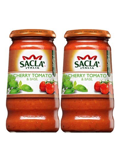 Sacla Italian Classic Cherry Tomato And Basil Sauce 350g Pack of 2
