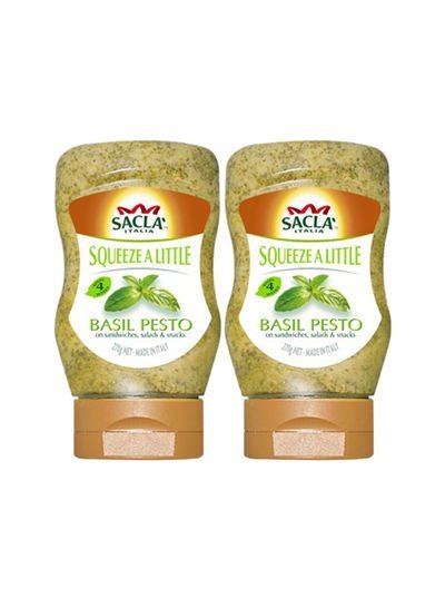 Sacla Italian Squeeze A Little Basil Pesto Sauce 540g Pack of 2