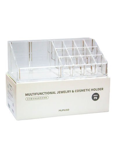 MUMUSO Multifunctional Jewelry And Cosmetic Holder Transparent
