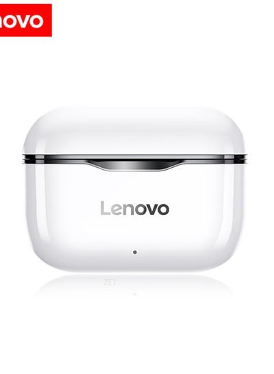 Lenovo LP1 True Wireless Sports Bluetooth In-Ear Headphones With Mic And 300mAh Charging Case White/Black