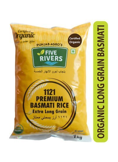 FIVE RIVERS Organic White Basmati Rice 1kg