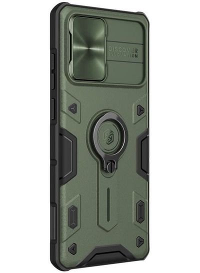 Nillkin Camshield Armor Tpu Back Case Cover With Metal Ring For Samsung Note 20 Dark Green