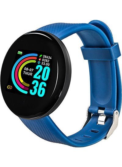Generic D18 HD Colour Touchscreen Smart Bracelet blue
