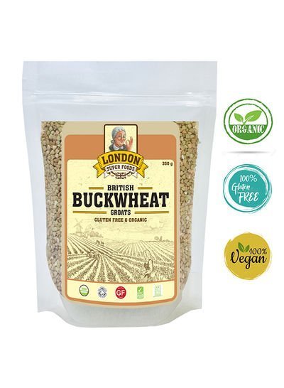 London Super Food British Organic Buckwheat Groats Gluten Free 350g