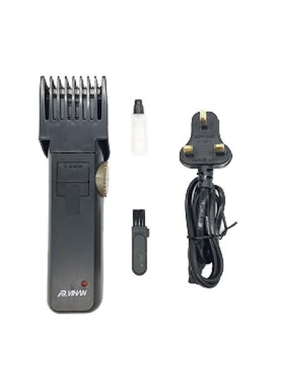 Toshionics AC Rechargable Beard-Hair Trimmer With Adjustable Scroller Black 17.5cm
